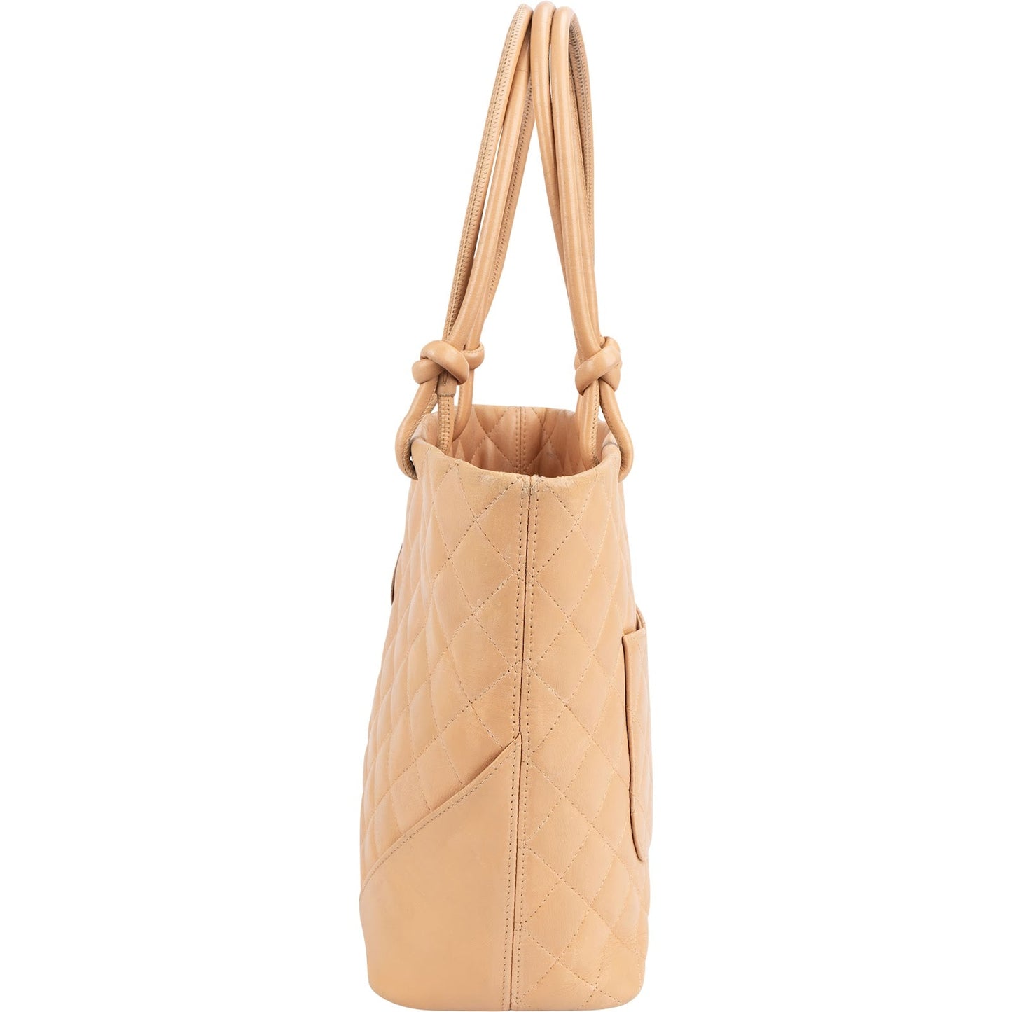Chanel Quilted Calfskin Cambon Ligne Tote Handbag