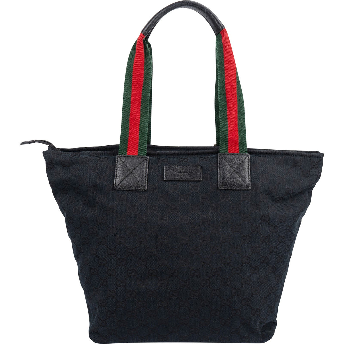 Gucci Web Stripe Tote Shopper aus GG Canvas – Vorderansicht