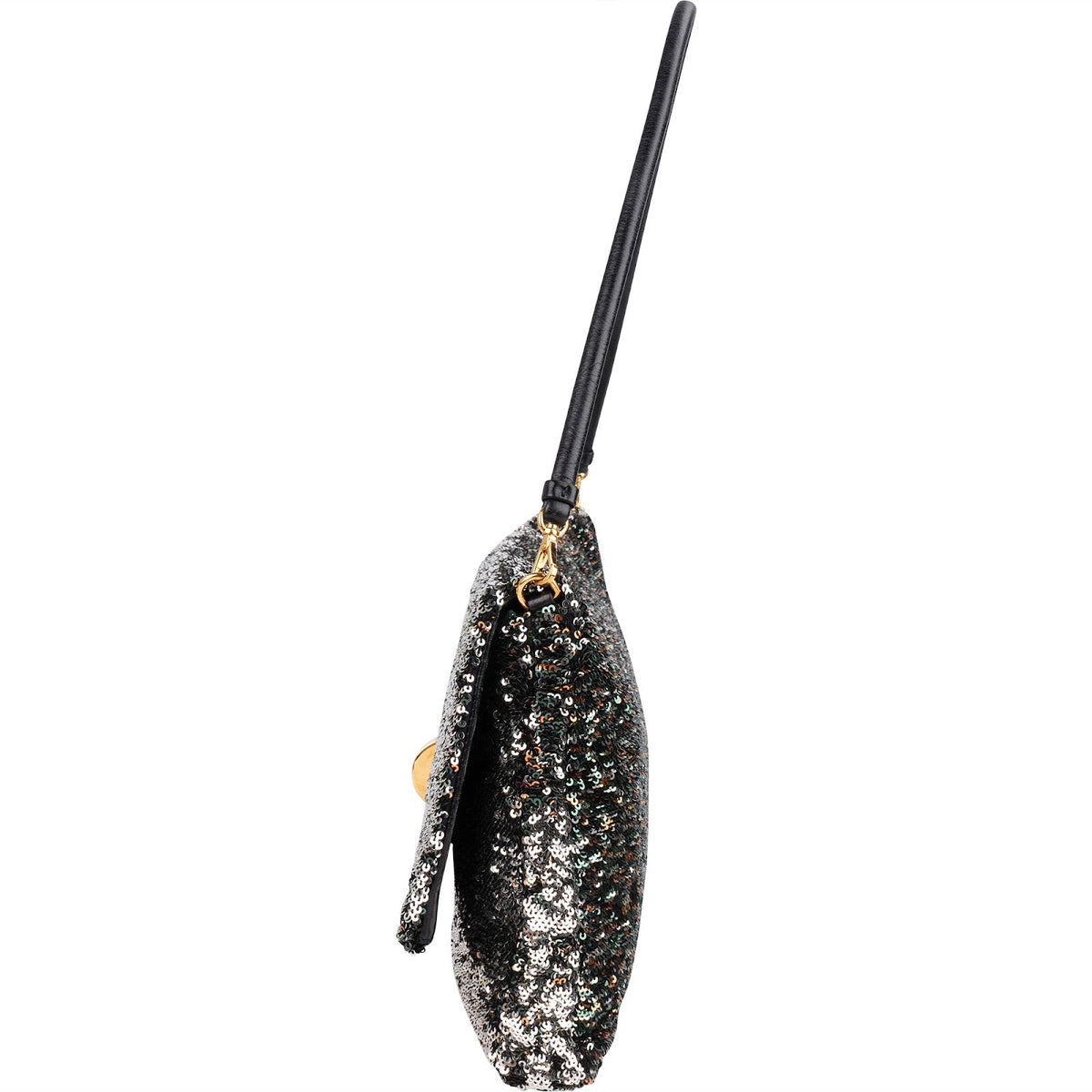 Miu Miu Bicolor Sequin Flap Hobo Shoulder Bag