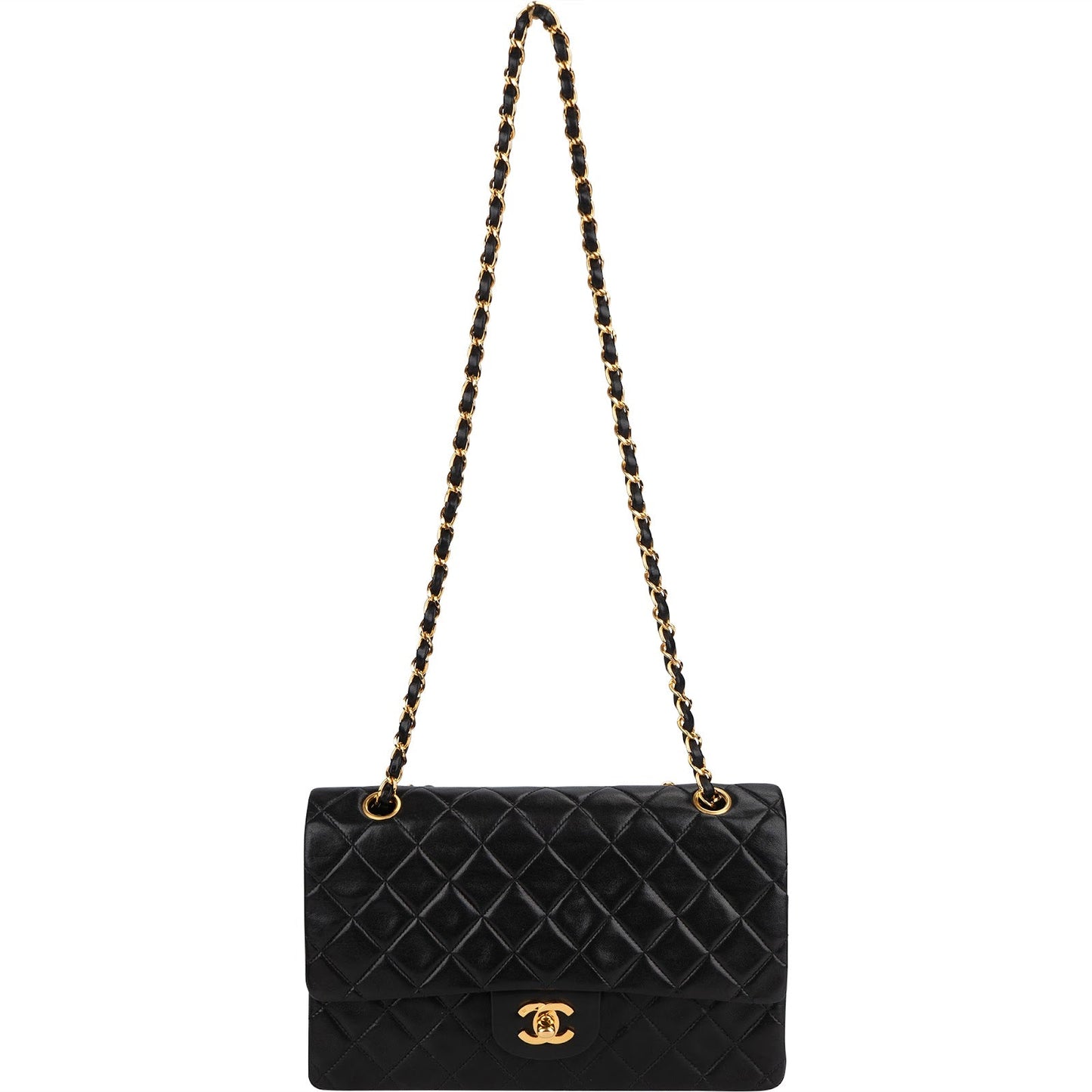 Chanel Quilted Lambskin 24K Medium Double Flap Shoulder Bag