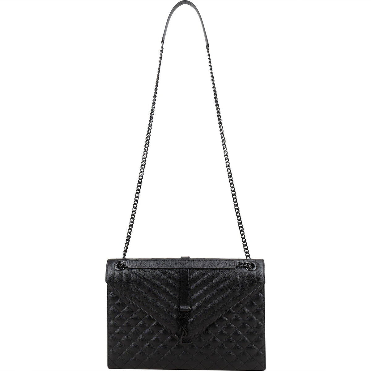 Yves Saint Laurent Grain De Poudre Matelassé Large Envelope Crossbody Bag