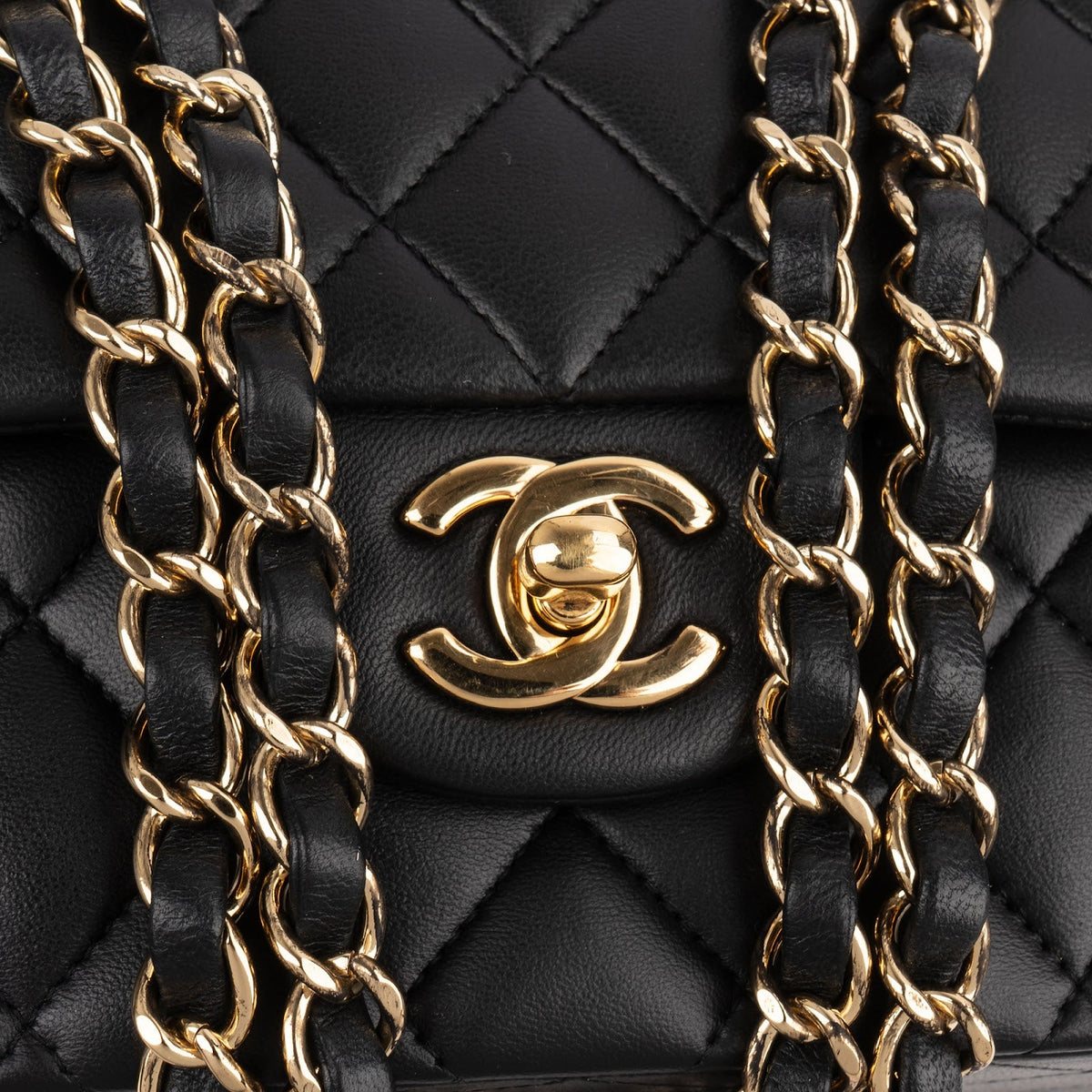 Chanel Quilted Lambskin Medium Double Flap Shoulder Bag