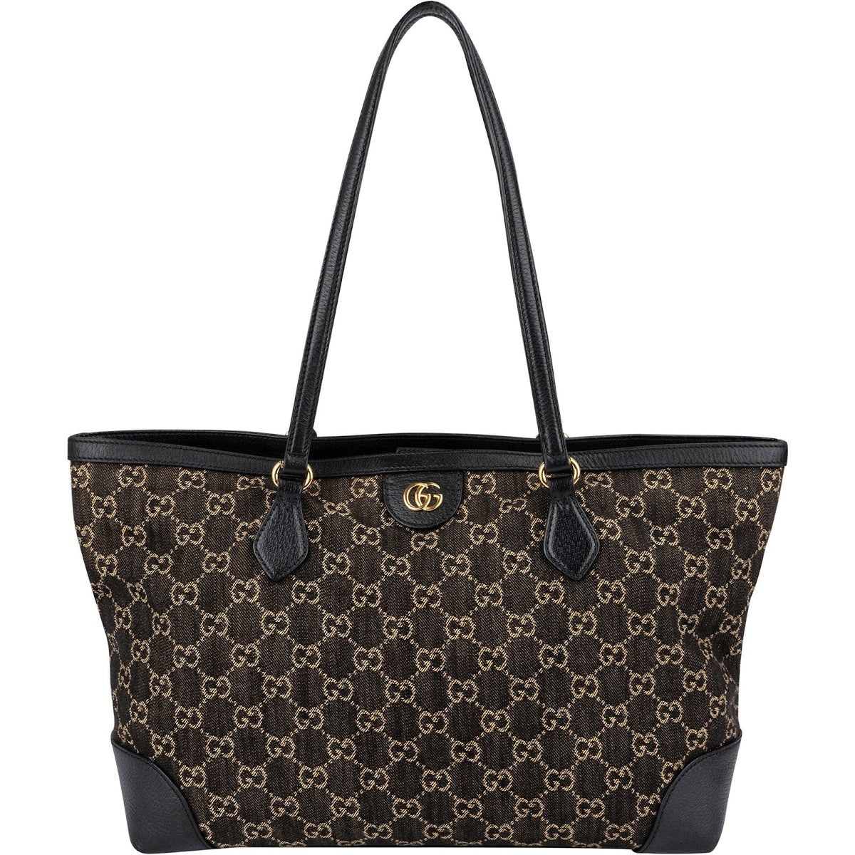 Gucci Monogram GG Denim Ophidia Tote Shoulder Bag