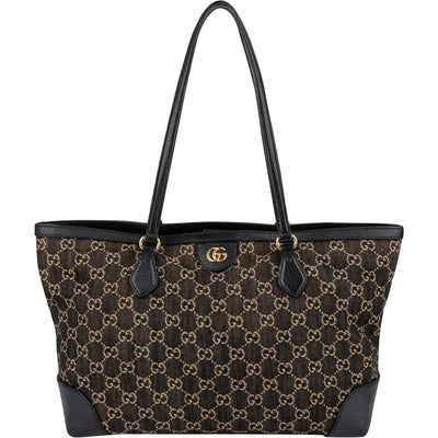Gucci Monogram GG Denim Ophidia Tote Shoulder Bag