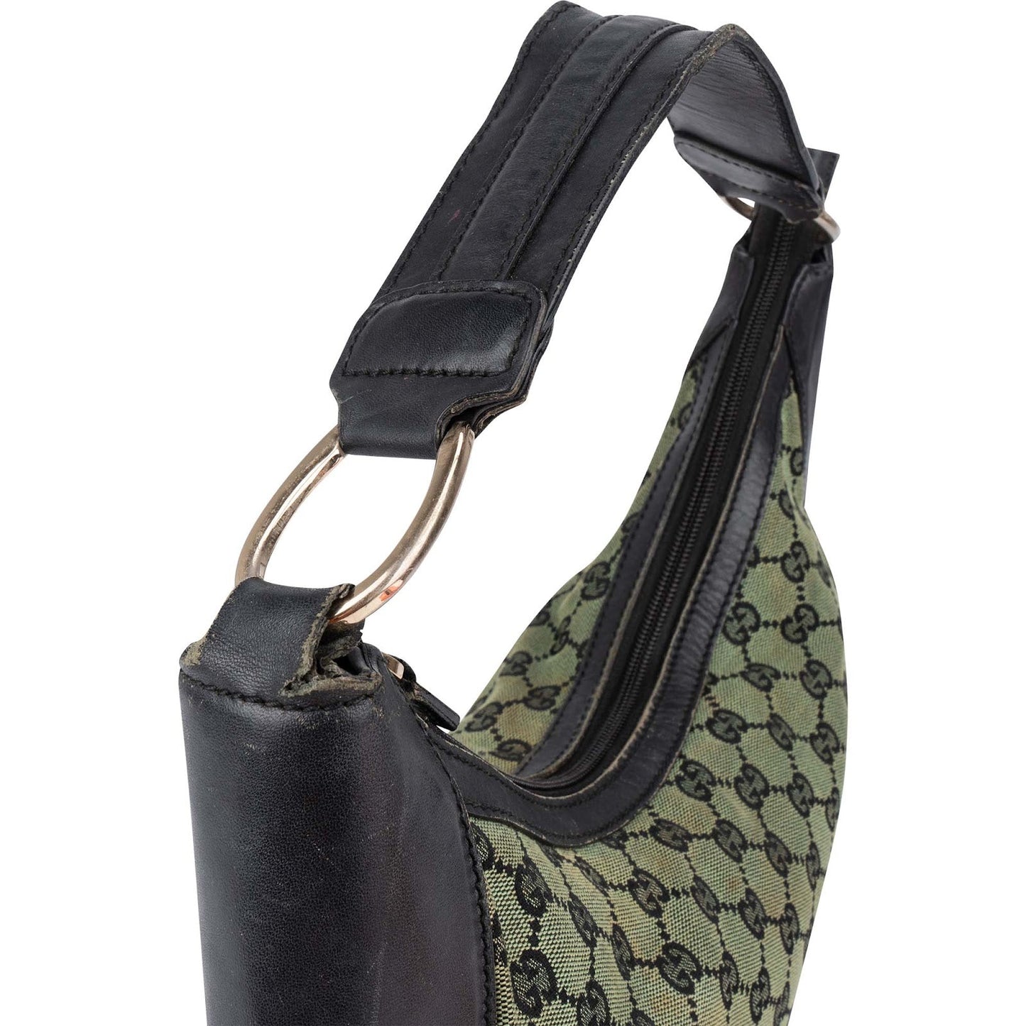 Gucci Monogram GG Canvas Green Shoulder Bag