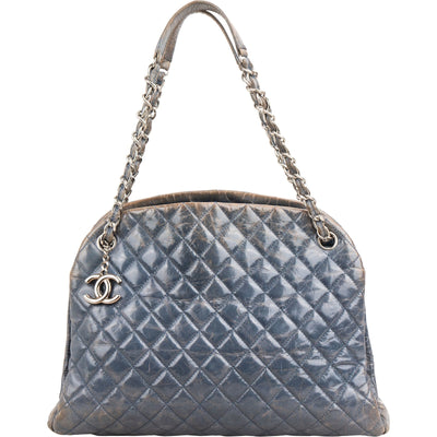 Chanel Quilted Crinkled Lambskin Just Mademoiselle Bowling Shoulder Bag