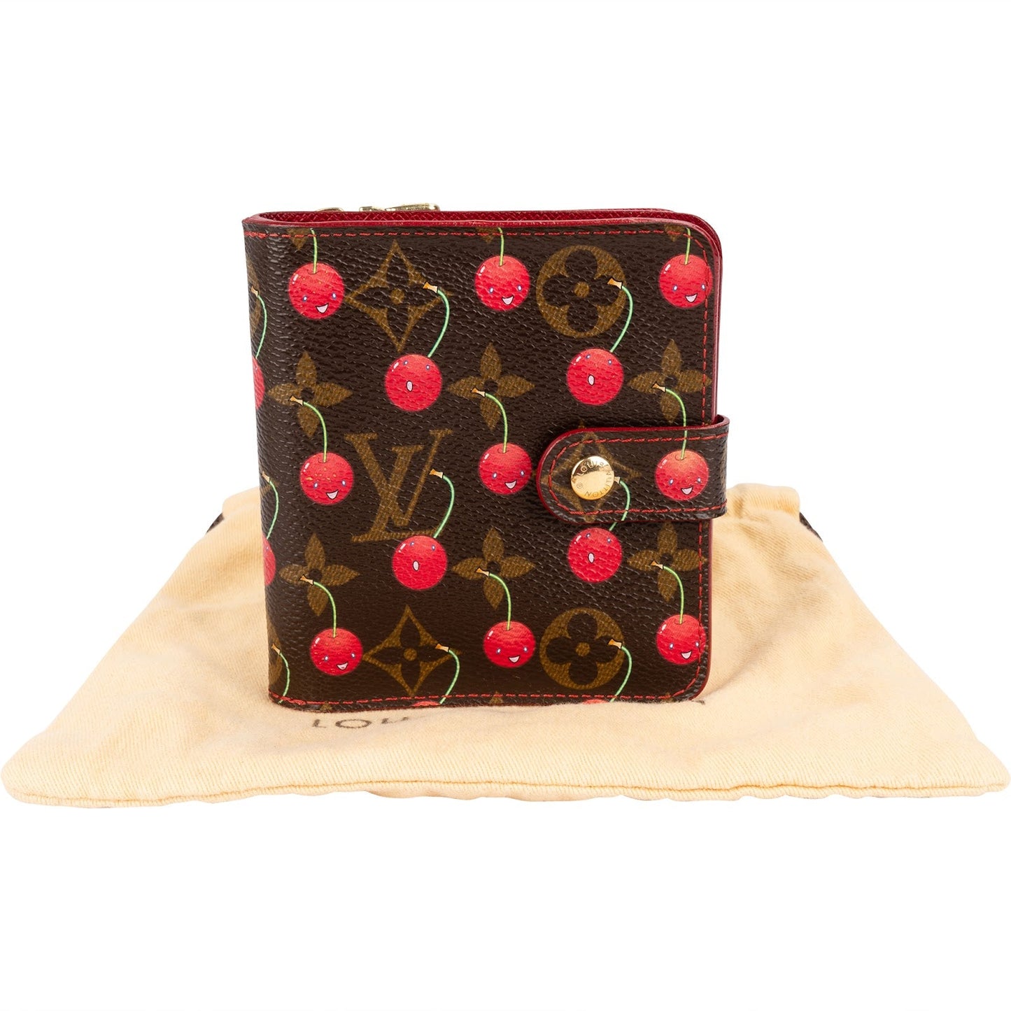 Louis Vuitton Limited Monogram Murakami Cherry Compact Zip Wallet