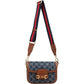Gucci Monogram GG Denim Horsebit 1955 Shoulder Crossbody Bag