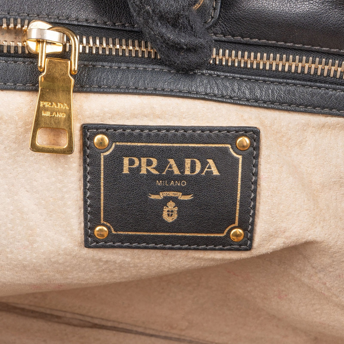 Prada Black Nappa Leather Tote Handbag