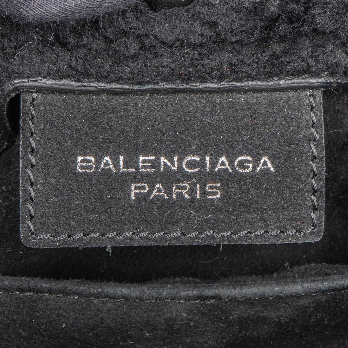 Balenciaga Shearling & Suede Mini Classic City Handbag