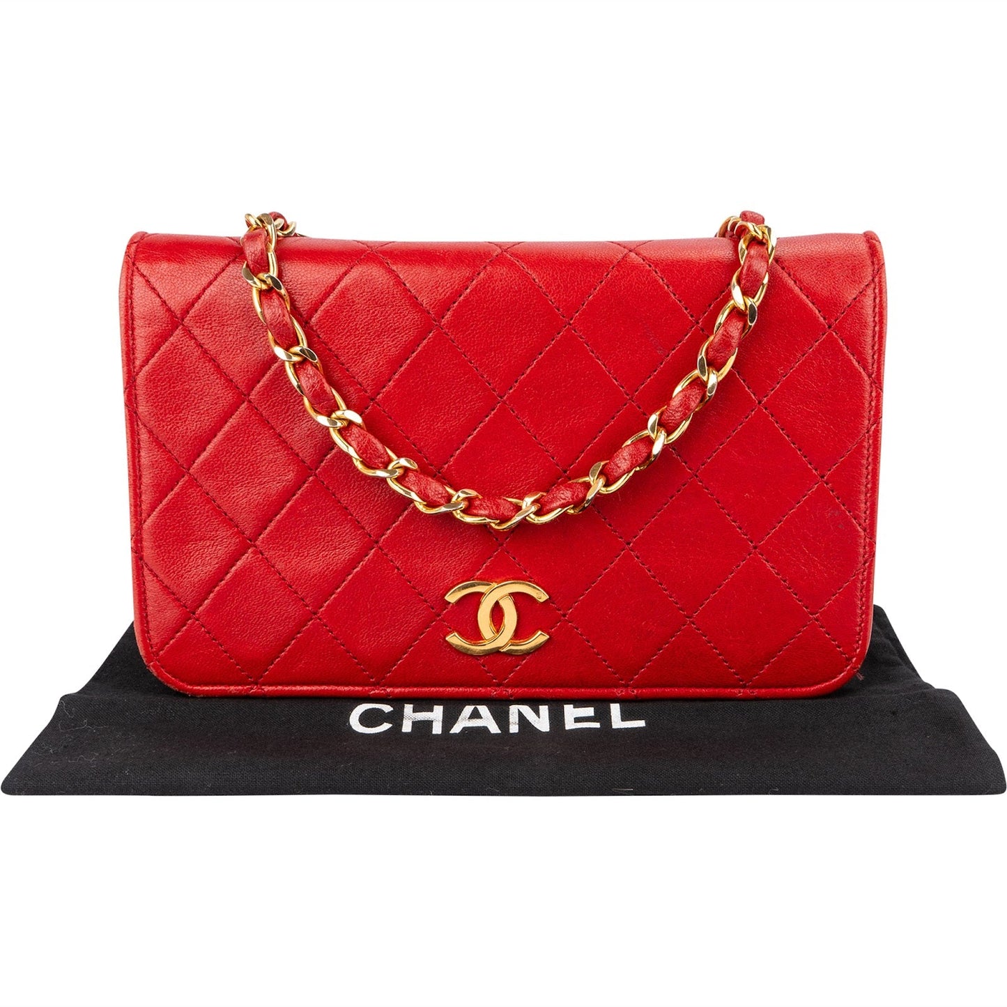Chanel Quilted Lambskin 24K Gold Mini Single Flap Shoulder Bag