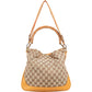 Gucci Monogram GG Canvas Bamboo Handle Shoulder Handbag