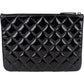 Chanel Quilted Patent Leather CC Clutch