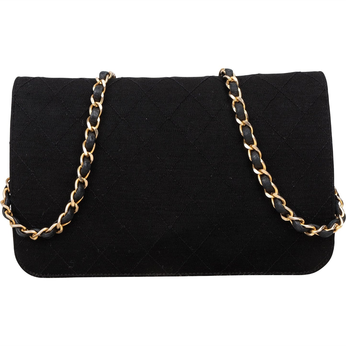 Chanel Quilted Cotton Medium Single Flap Shoulder Bag