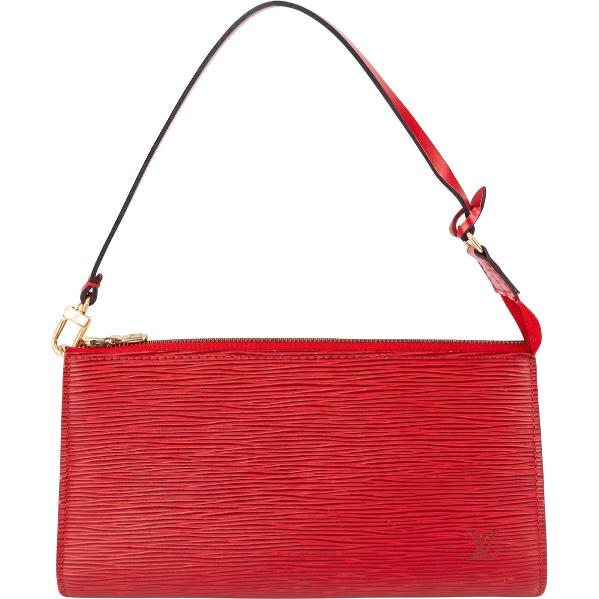Louis Vuitton Pochette Accessoires aus rotem Epi-Leder – Vorderansicht