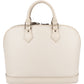 Louis Vuitton White Epi Leather Alma PM Handbag