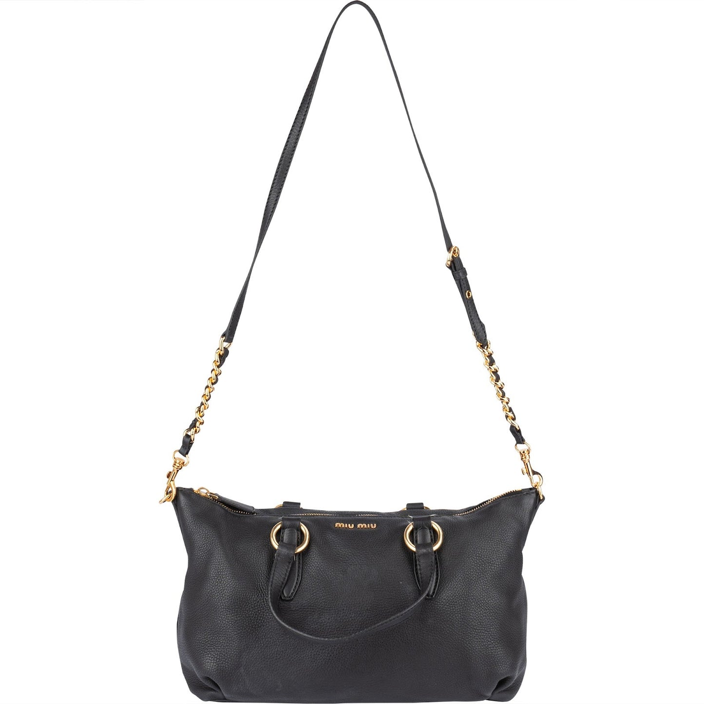 Miu Miu Vitello Lux Satchel Shoulder Bag