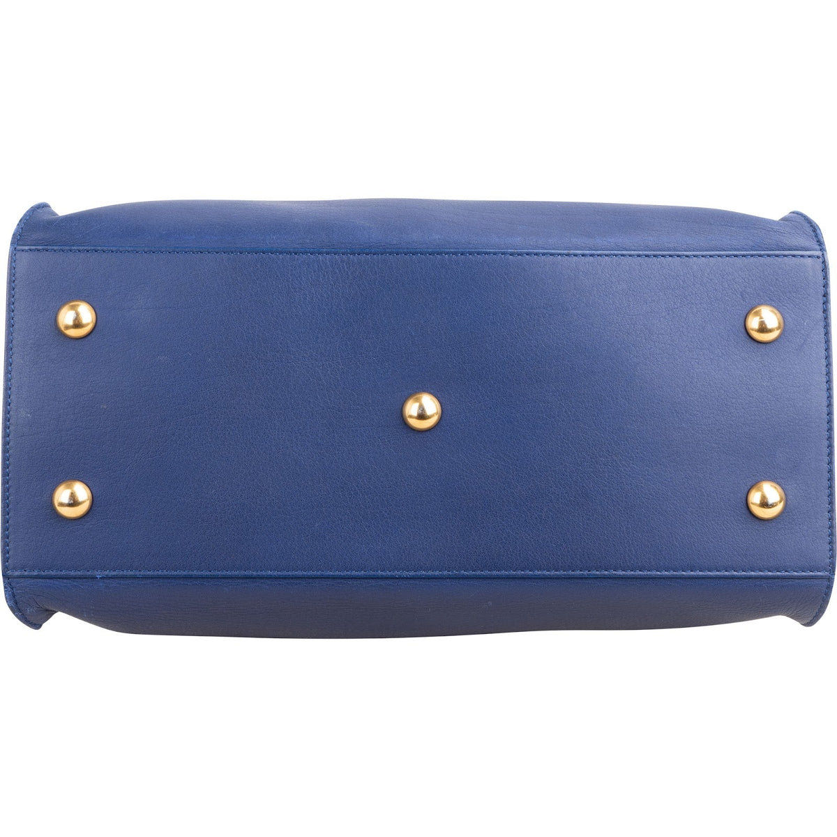 Yves Saint Laurent Blue Calfskin Cabas Chyc Handbag