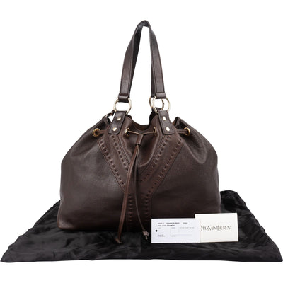Yves Saint Laurent Leather Y-Mail Drawstring Tote Shoulder Bag