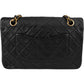 Chanel Quilted Lambskin 24K Gold Medium Double Flap Shoulder Bag