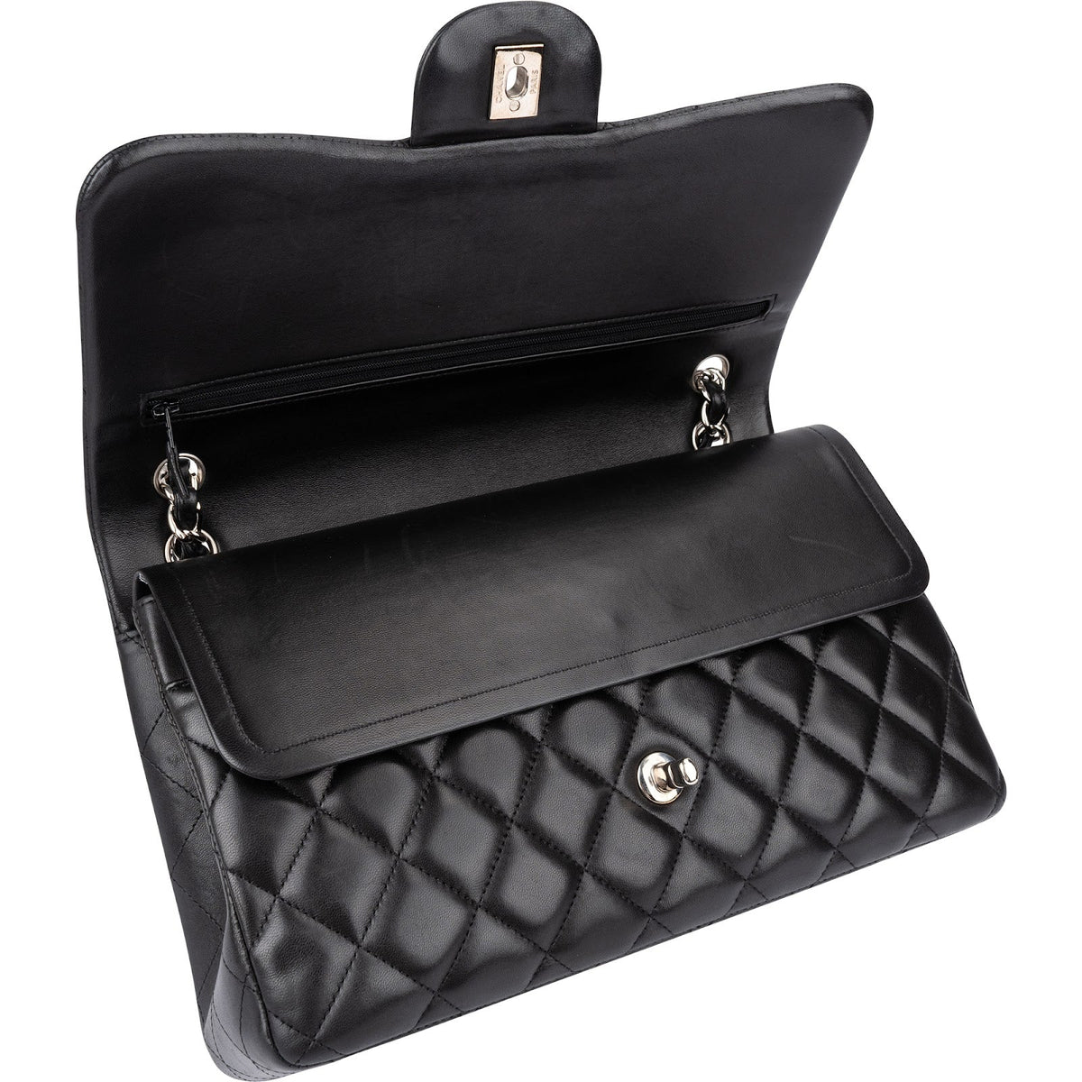Chanel Jumbo Double Flap aus gestepptem Lammleder – Ansicht 12