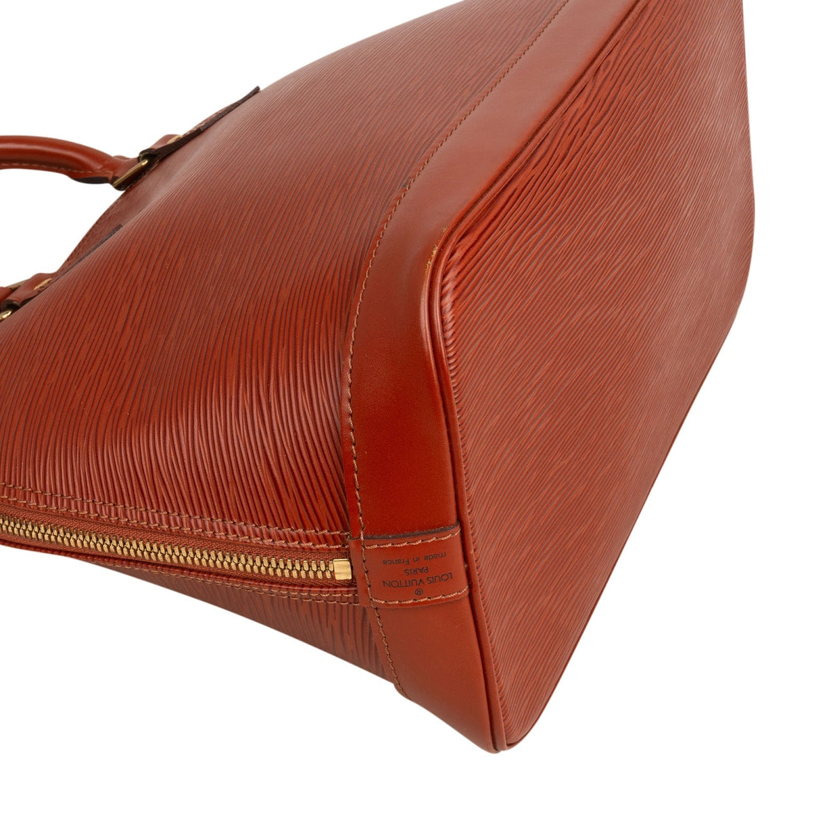 Louis Vuitton Cognac Epi Leather Alma PM Handbag