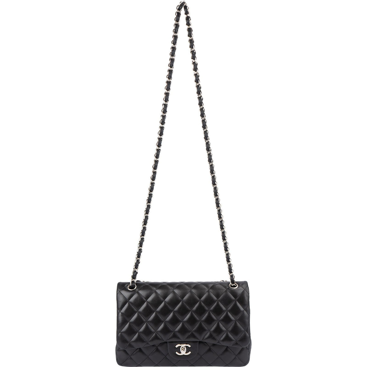 Chanel Jumbo Double Flap aus gestepptem Lammleder – Ansicht 11