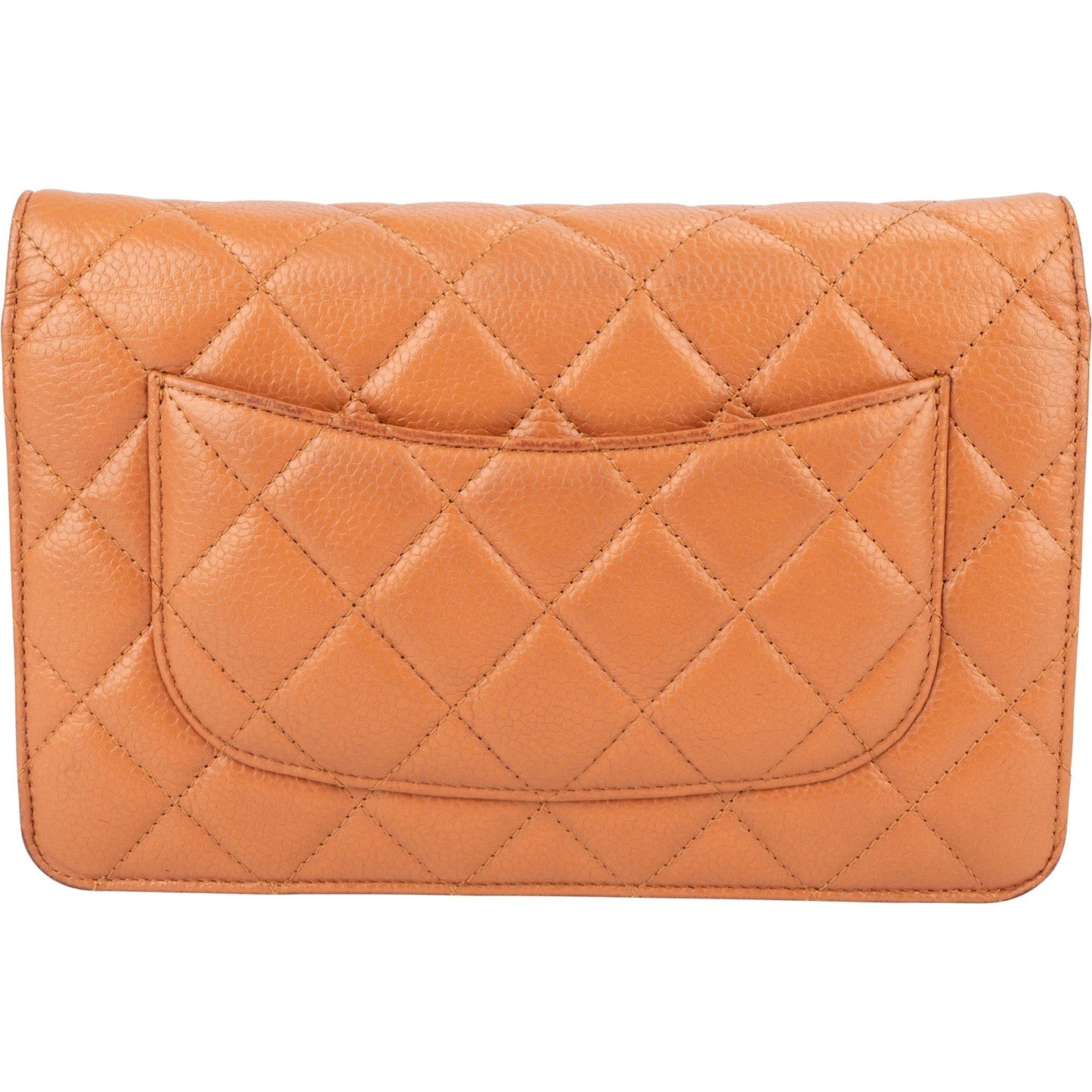 Chanel Quilted Caviar Leather Wallet On Chain Crossbody Bag