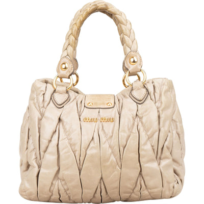 Miu Miu Matelassé Nappa Leather City Handbag