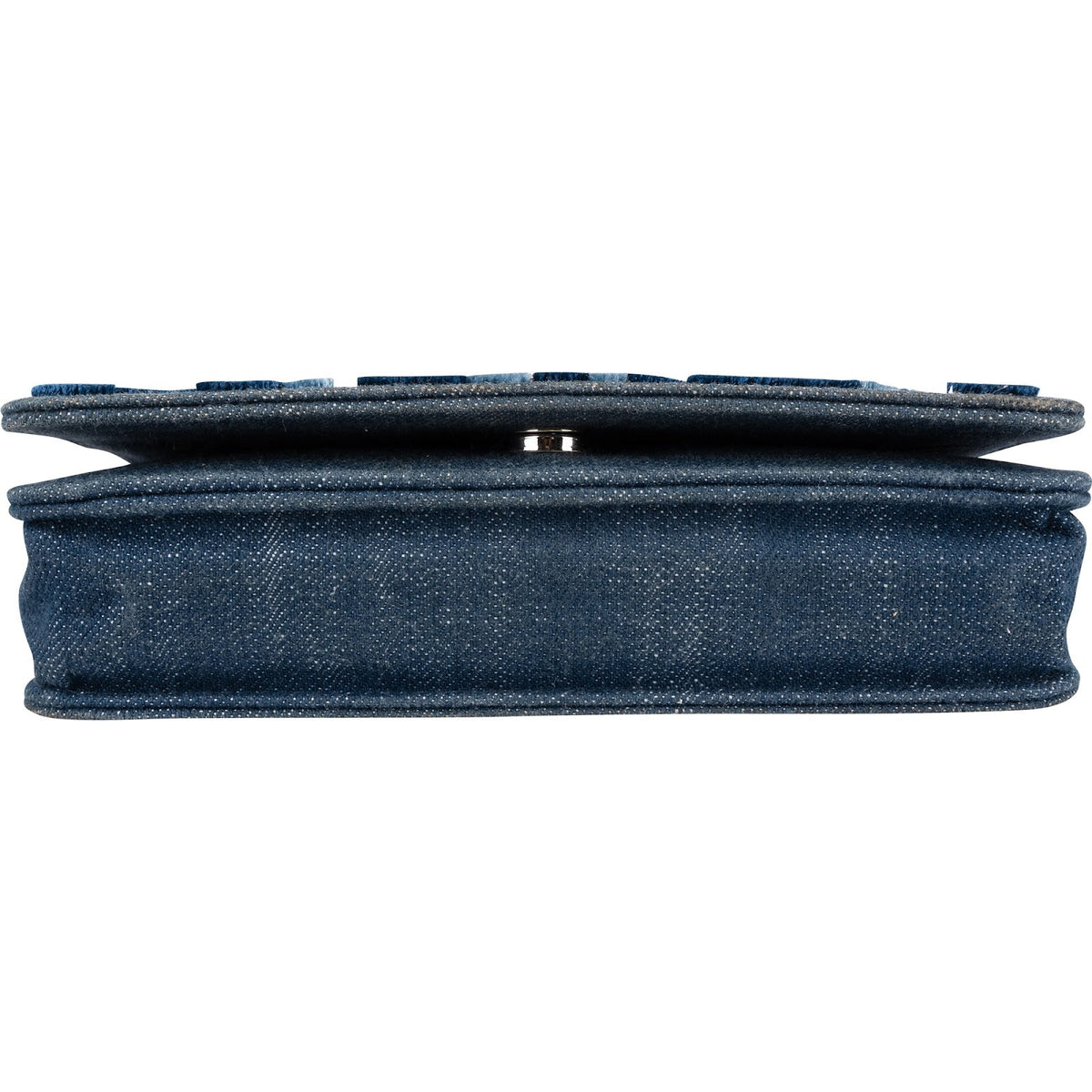 Chanel Denim Velvet Graffiti Wallet On Chain Crossbody Bag