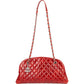 Chanel Quilted Quilted Crinkled Leather Just Mademoiselle Bowling Shoulder Bag