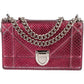 Dior Metallic Mini Diorama aus Optic Pythonleder – Vorderansicht