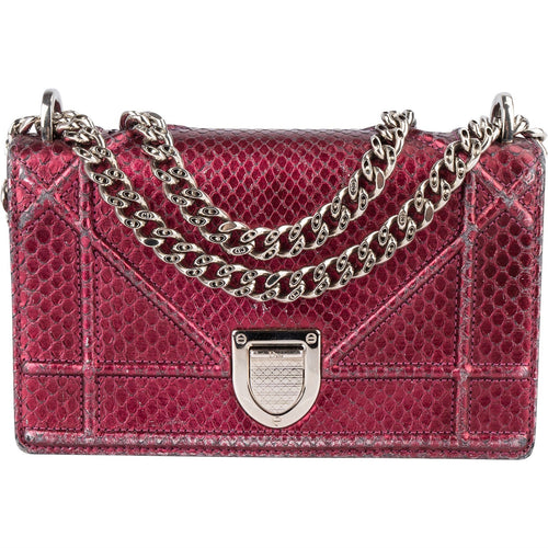 Dior Metallic Python Mini Diorama Crossbody Bag