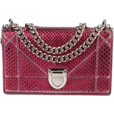 Dior Metallic Python Mini Diorama Crossbody Bag