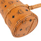 MCM Monogram Visetos Cylinder Boston Handbag