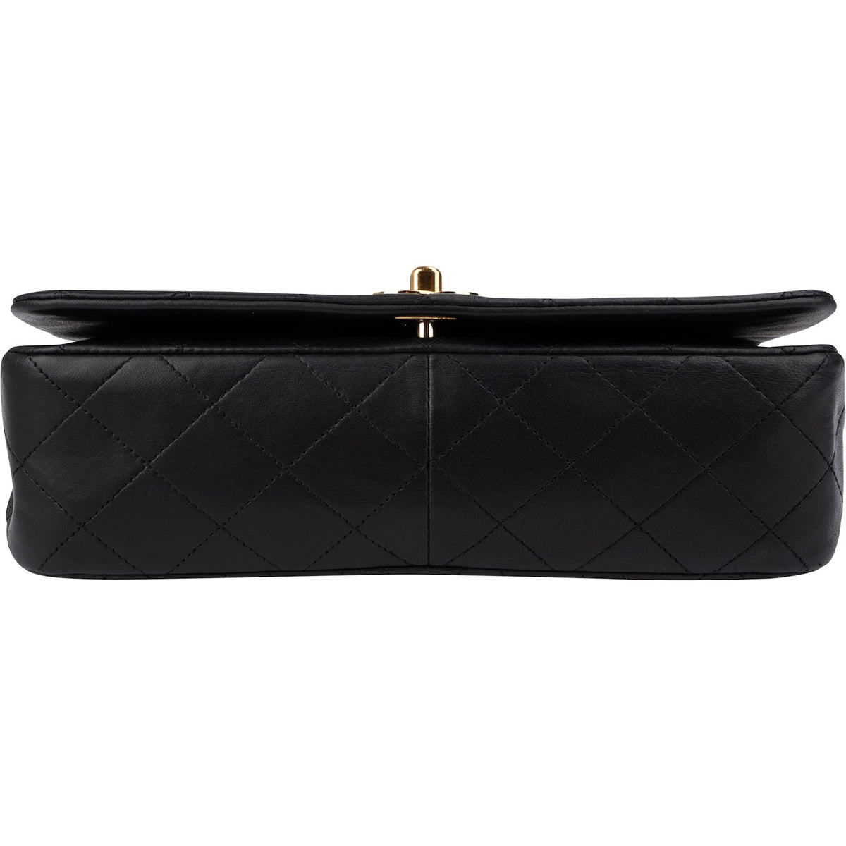 Chanel Quilted Lambskin 24K Gold Single Flap Crossbody Bag