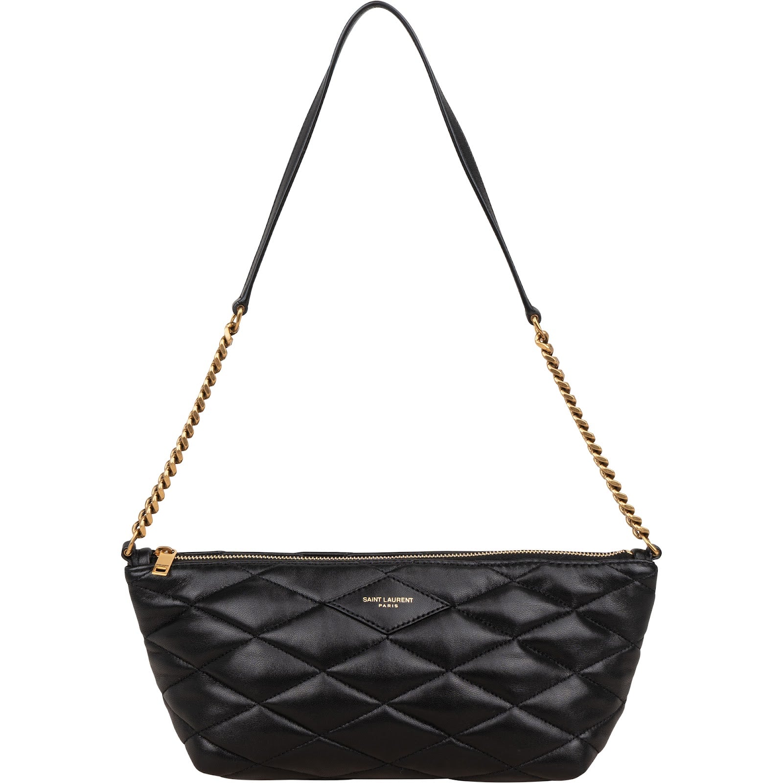 Saint Laurent Quilted Lambskin Sade Pochette Shoulder Bag