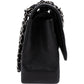 Chanel Quilted Caviar Leather Palladium Jumbo Double Flap Crossbody Bag