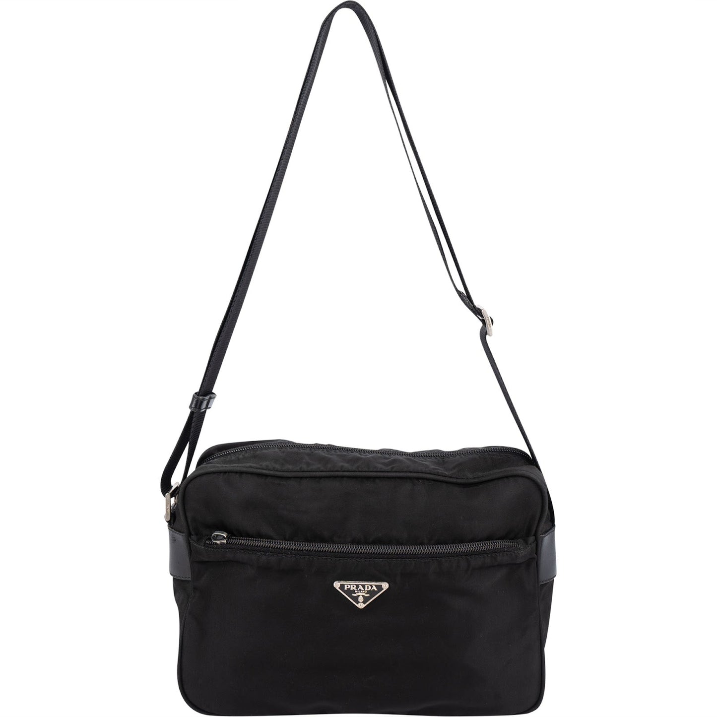 Prada Tessuto Triangle Messenger Crossbody Bag