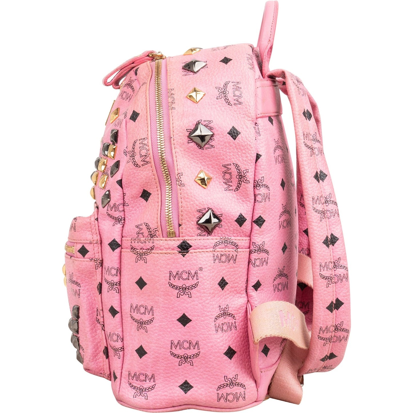 MCM Monogram Visetos Small Stark Studded Backpack