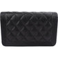 Chanel Quilted Caviar Leather Boy Wallet On Chain Crossbody Bag