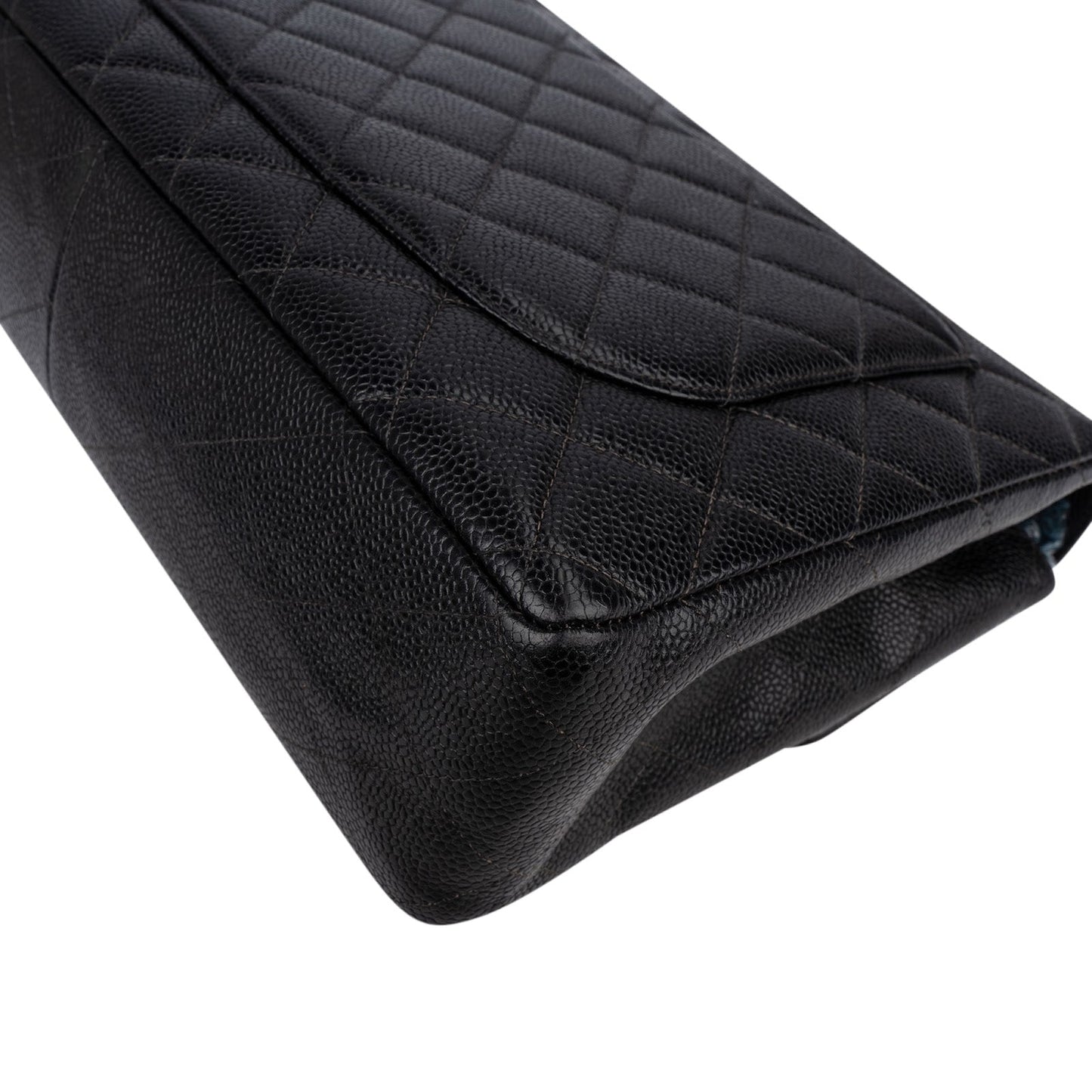 Chanel Quilted Caviar Leather Jumbo Single Flap Crossbody Bag