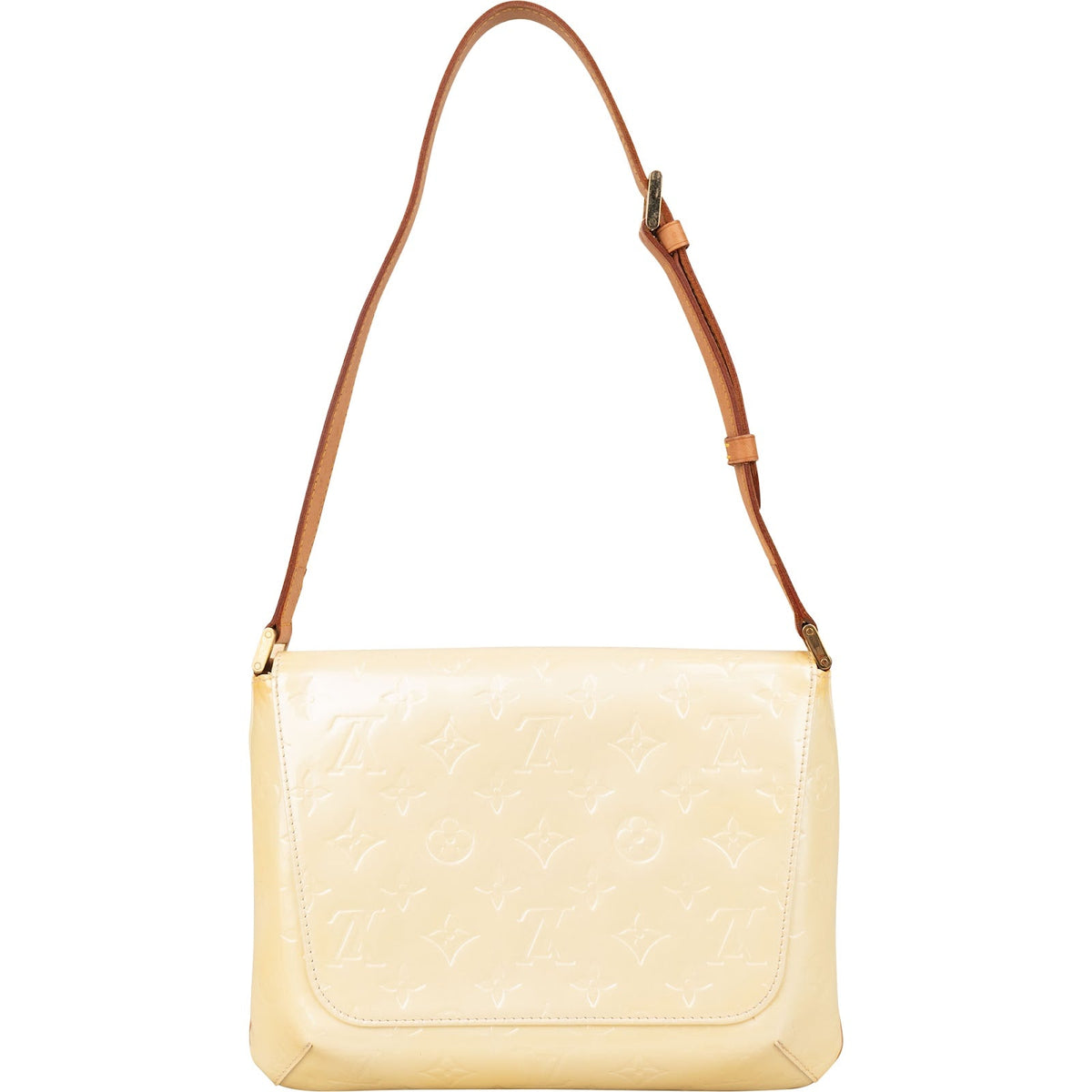 Louis Vuitton Thompson Street aus Monogram Vernis in Vanille – Ansicht 5