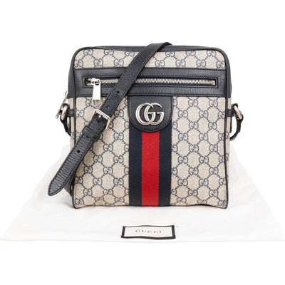 Gucci Monogram GG Supreme Ophidia Messenger Crossbody Bag