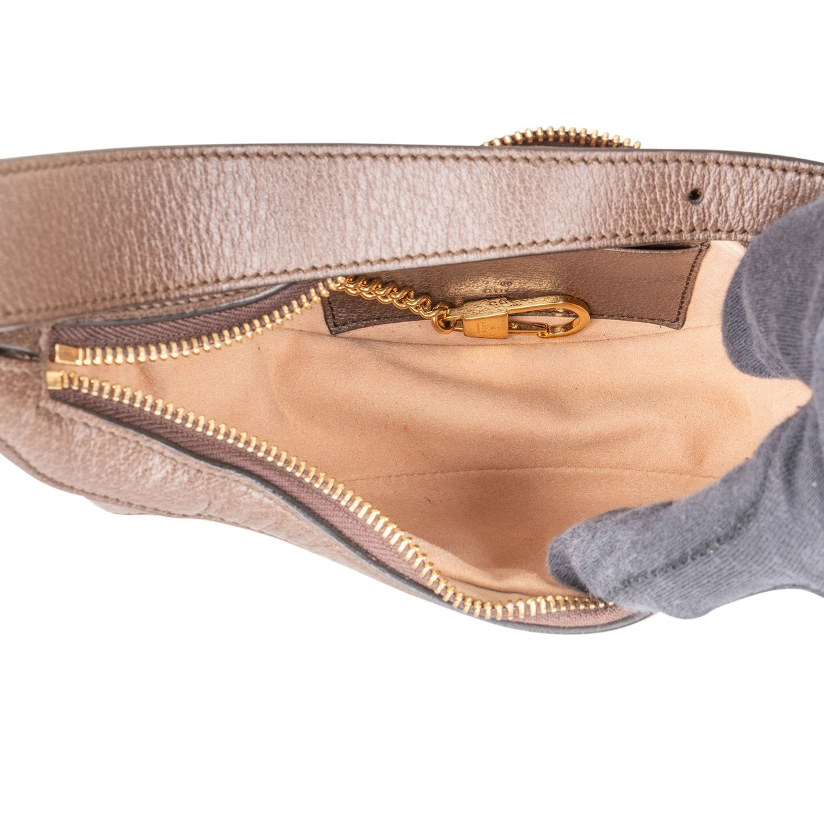 Gucci Monogram GG Supreme Ophidia Crescent Pochette Shoulder Bag