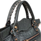 Balenciaga Dark Green Leather Classic City Handbag