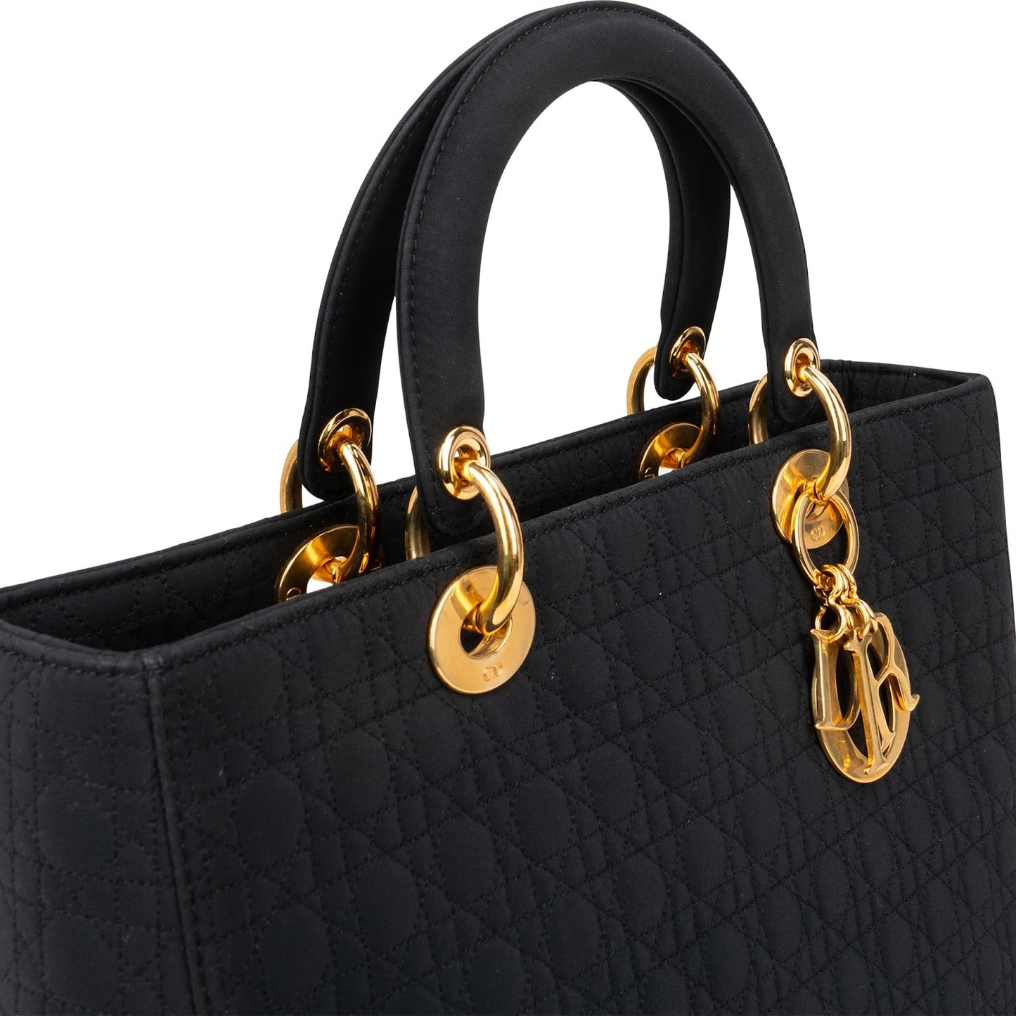 Christian Dior Quilted Nylon Lady Dior Handbag