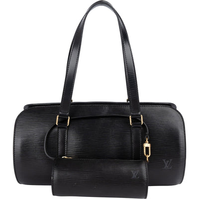 Louis Vuitton Noir Epi Leather Soufflot Set Handbag