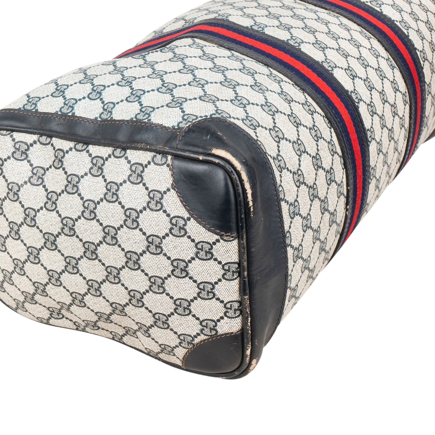 Gucci Monogram GG Supreme Web Boston Travel Bag