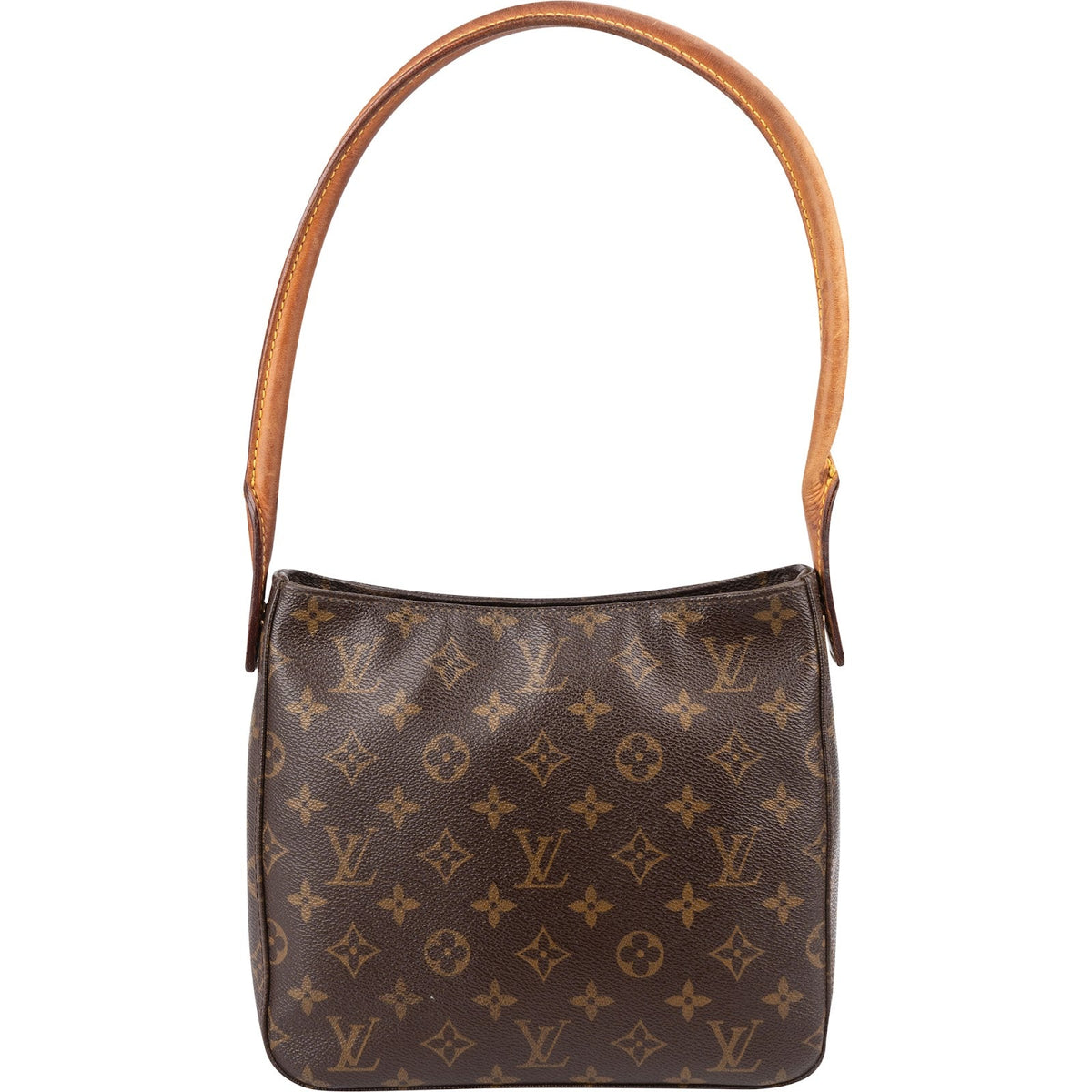 Louis Vuitton Monogram Canvas Looping MM aus Monogram Canvas und Vachetta-Leder – Vorderansicht